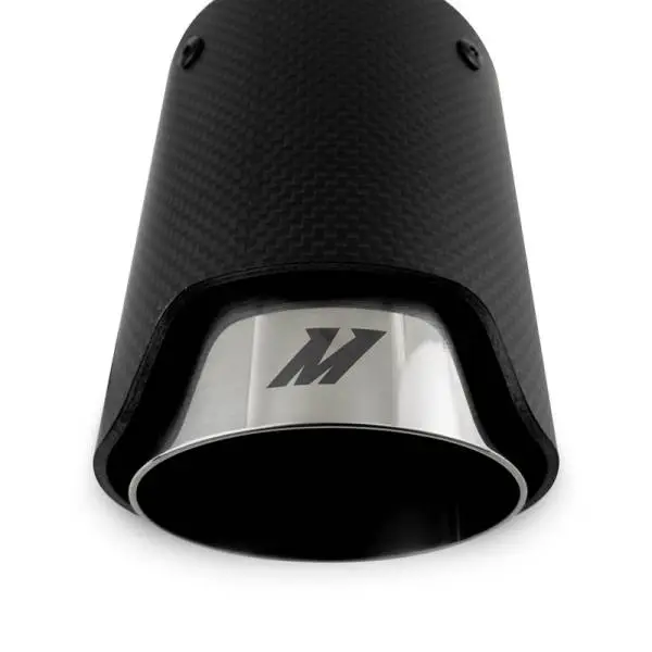 Mishimoto Carbon Fiber Muffler Tip 2.5in Inlet 3.5in Outlet Polished thumbnail 4