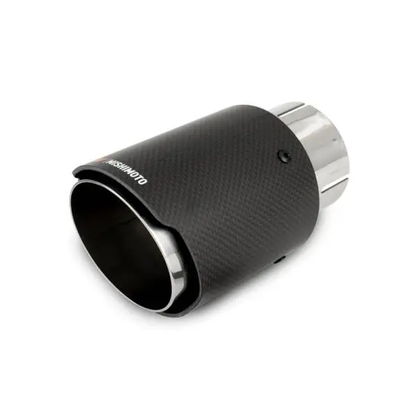Mishimoto Carbon Fiber Muffler Tip 3in Inlet 4in Outlet Polished thumbnail 2