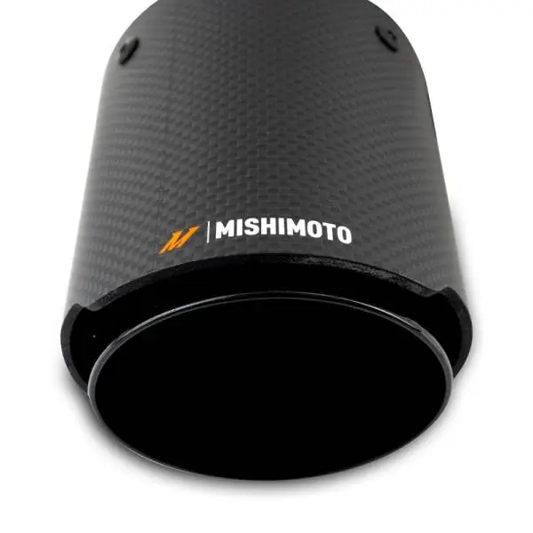 Mishimoto 2x Carbon Fiber Muffler Tip 2.5in Inlet 3.5in Outlet Black thumbnail 7