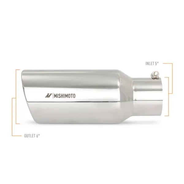 Mishimoto Universal Steel Muffler Tip 5in Inlet 6in Outlet Polished thumbnail 4
