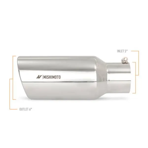 Mishimoto Universal Steel Muffler Tip 5in Inlet 6in Outlet Polished thumbnail 6