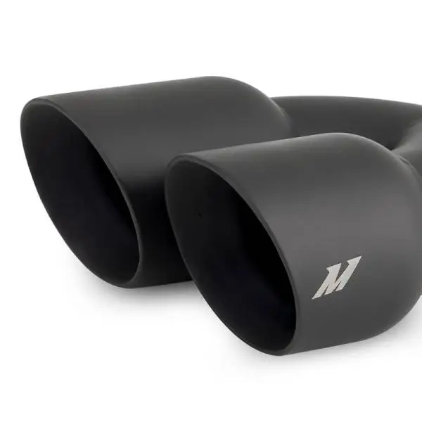Mishimoto Dual Offset Tips 2.5in Inlet 3in Outlet Slash Cut - Black thumbnail 3