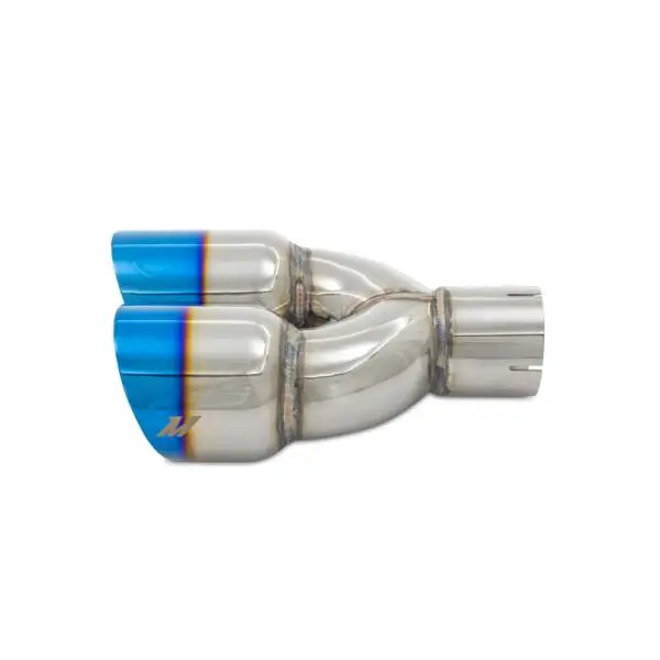 Mishimoto Dual Offset Tips 2.5in Inlet 3in Outlet Slash Cut - Burnt thumbnail 3