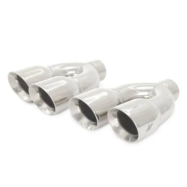 Mishimoto Universal Steel Muffler Tip 2.5in Inlet Dual Y Polished thumbnail 2