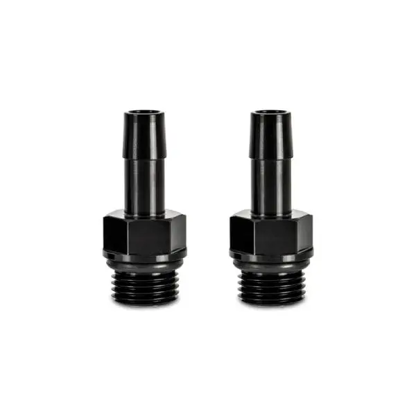 Mishimoto 2pcs M16x1.5 3/8in Aluminum Catch Can Fitting Black image 2