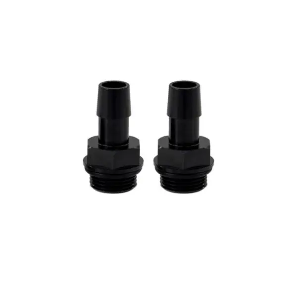 Mishimoto 2pcs. M20x1.5 1/2in Aluminum Catch Can Fittings - Black image 2