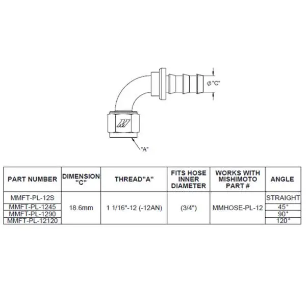 Mishimoto 45-Degree Push Lock Fitting -12AN image 4