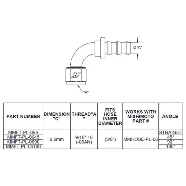 Mishimoto 45 Degree Push Lock Fitting - 6AN image 4