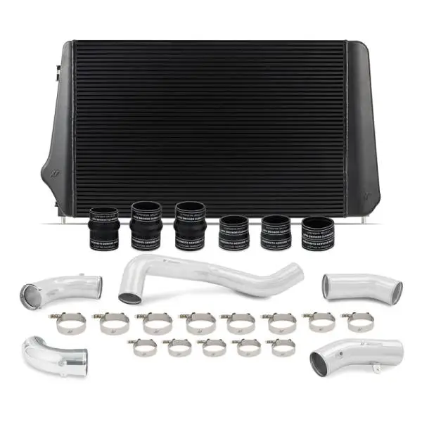 Mishimoto 17-19 GM L5P Duramax Intercooler Kit - Black w/ Polished Pipes thumbnail 2