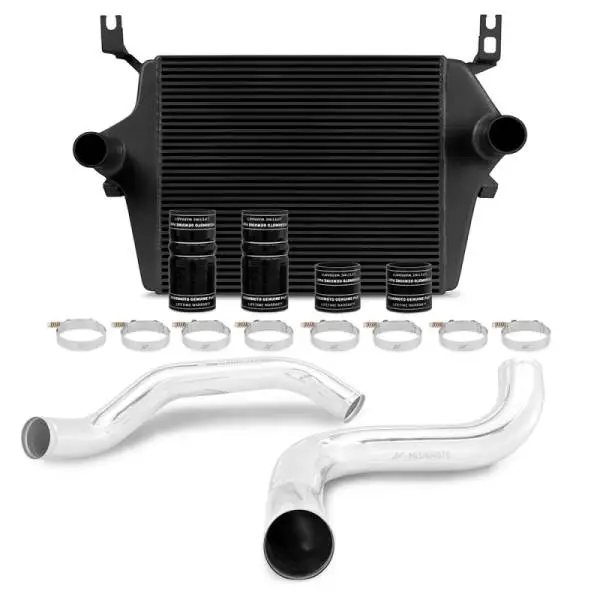 Mishimoto 99-03 Ford 7.3L Powerstroke PSD Black Intercooler Kit w/ Polished Pipes image 2