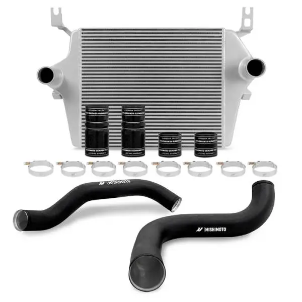 Mishimoto 99-03 Ford 7.3L Powerstroke PSD Silver Intercooler Kit w/ Black Pipes image 2