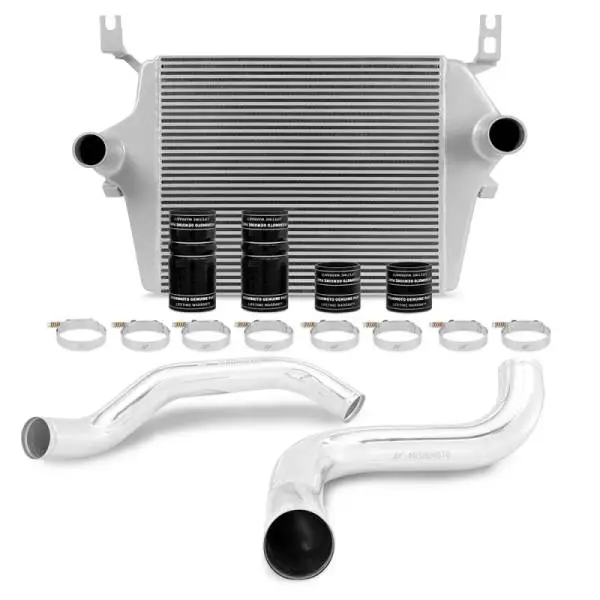 Mishimoto 99-03 Ford 7.3L Powerstroke PSD Silver Intercooler Kit w/ Polished Pipes image 2