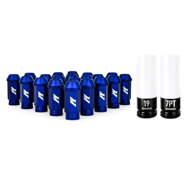 Mishimoto Aluminum Locking Lug Nuts M12x1.25 20pc Set Blue thumbnail 2
