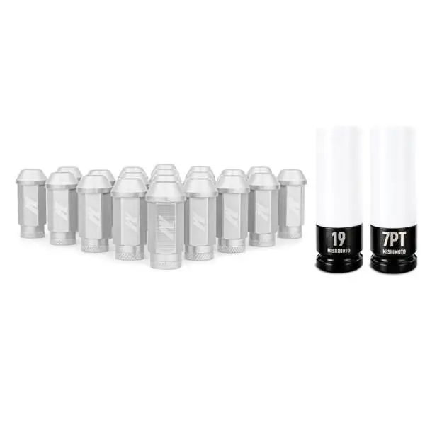 Mishimoto Aluminum Locking Lug Nuts M12x1.25 20pc Set Silver thumbnail 2