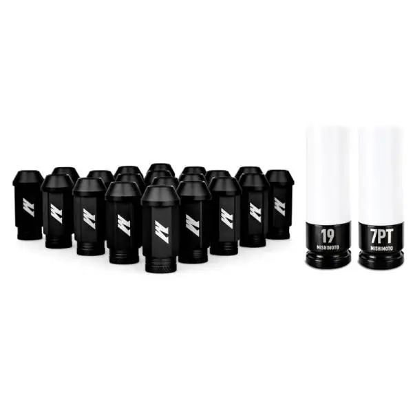 Mishimoto Aluminum Locking Lug Nuts M12x1.5 20pc Set Black thumbnail 2