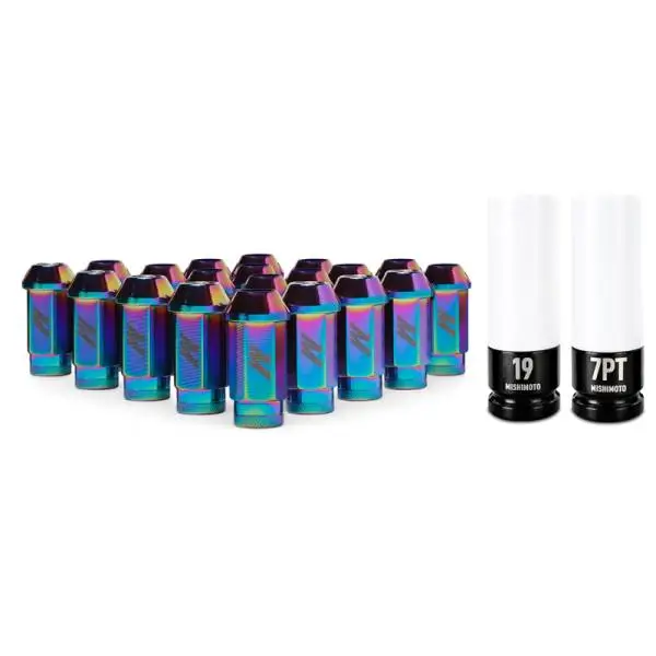 Mishimoto Aluminum Locking Lug Nuts M12x1.5 20pc Set Neo Chrome thumbnail 2