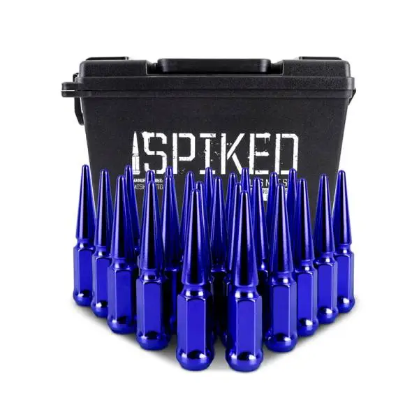 Mishimoto Mishimoto Steel Spiked Lug Nuts M14 x 1.5 24pc Set Blue thumbnail 5