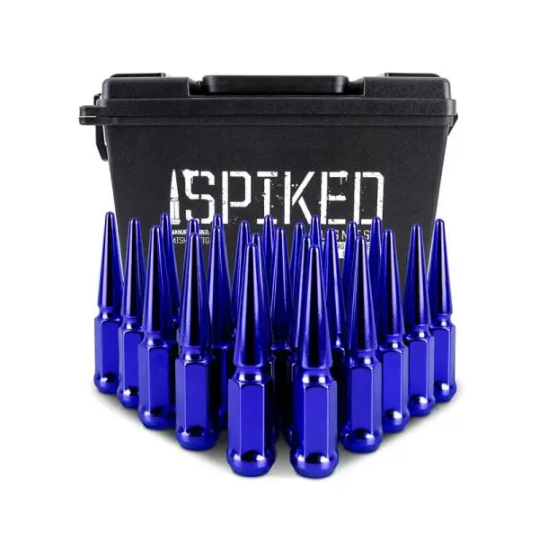 Mishimoto Mishimoto Steel Spiked Lug Nuts M14 x 1.5 24pc Set Blue thumbnail 8