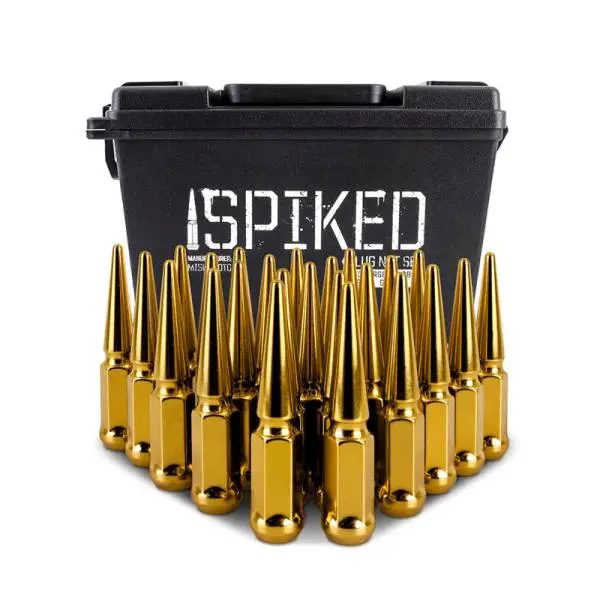 Mishimoto Mishimoto Steel Spiked Lug Nuts M14 x 1.5 24pc Set Gold thumbnail 5