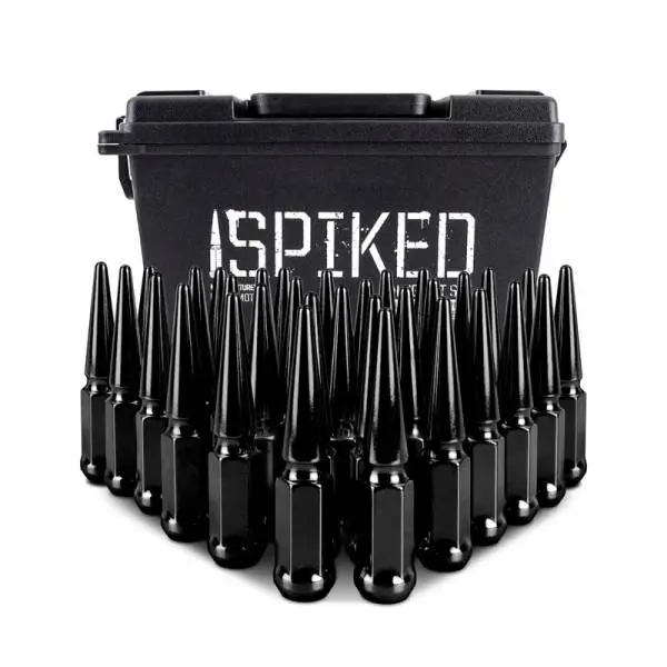 Mishimoto Mishimoto Steel Spiked Lug Nuts M14 x 1.5 32pc Set Black thumbnail 8