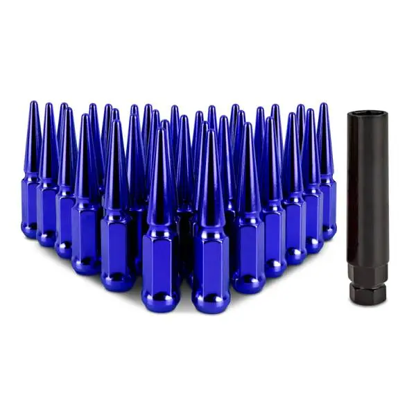 Mishimoto Mishimoto Steel Spiked Lug Nuts M14 x 1.5 32pc Set Blue thumbnail 2