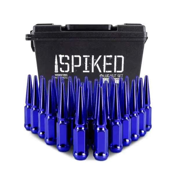 Mishimoto Mishimoto Steel Spiked Lug Nuts M14 x 1.5 32pc Set Blue thumbnail 5