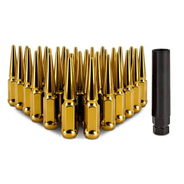 Mishimoto Mishimoto Steel Spiked Lug Nuts M14 x 1.5 32pc Set Gold thumbnail 2