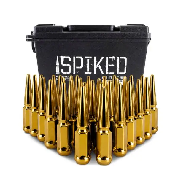 Mishimoto Mishimoto Steel Spiked Lug Nuts M14 x 1.5 32pc Set Gold thumbnail 5