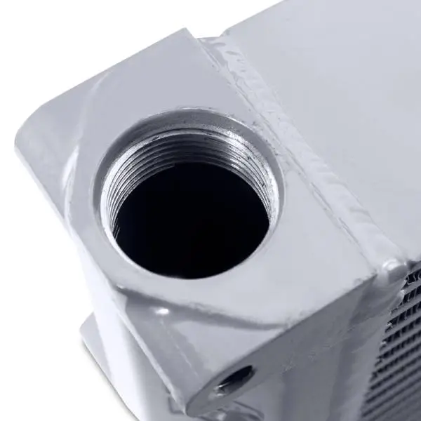 Mishimoto Heavy-Duty Oil Cooler - 17in. Opposite-Side Outlets - Silver image 8