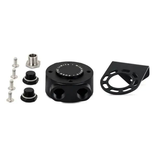 Mishimoto 3/4 - 16 Thread Remote Oil Filter Mount - Black image 2