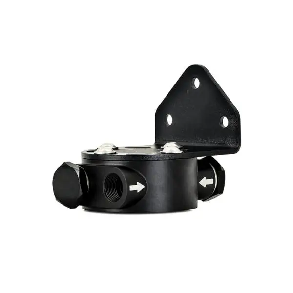 Mishimoto 3/4 - 16 Thread Remote Oil Filter Mount - Black image 3