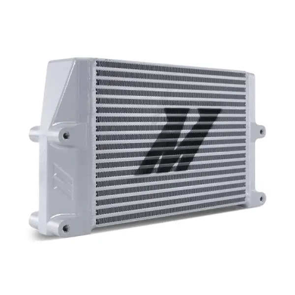 Mishimoto Heavy-Duty Oil Cooler - 10in. Same-Side Outlets - Silver image 2