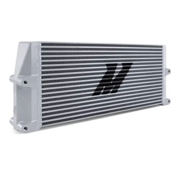 Mishimoto Heavy-Duty Oil Cooler - 17in. Same-Side Outlets - Silver image 2