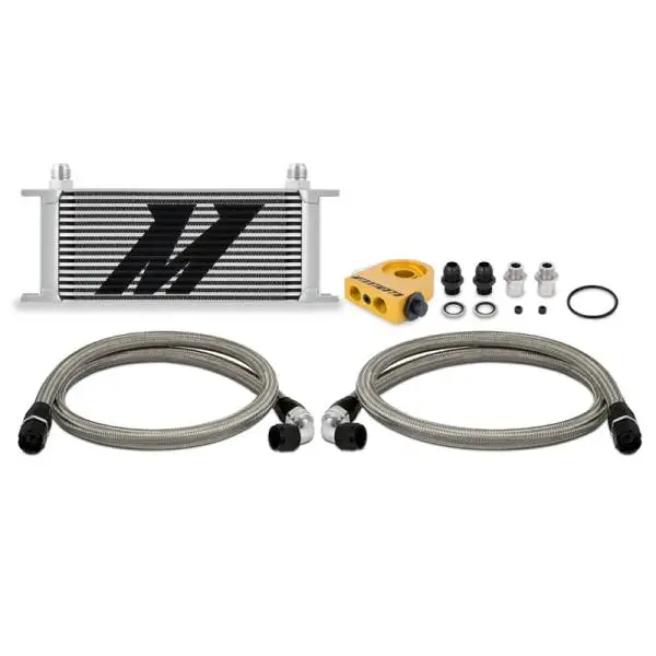 Mishimoto Universal Thermostatic Oil Cooler Kit 16-Row Silver image 2