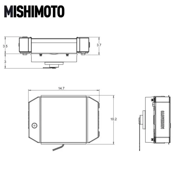 Mishimoto Universal Drag Race Performance Aluminum Radiator - Black thumbnail 9