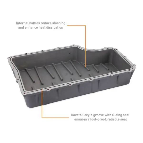 Mishimoto 2011+ Powerstroke 6R140 Transmission Pan - Cast - GR thumbnail 7
