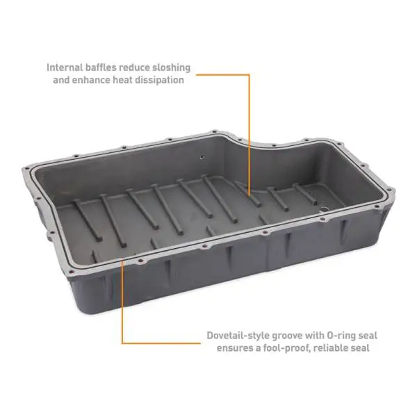 Mishimoto 2011+ Powerstroke 6R140 Transmission Pan - Cast - GR thumbnail 15