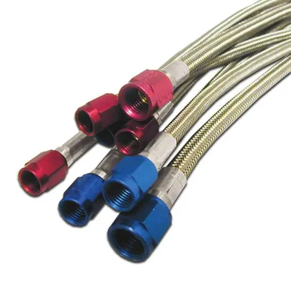 Nitrous Express 3AN 31in SS Braided Hose - Red image 3