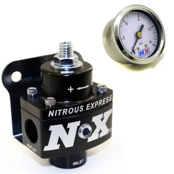 Nitrous Express Fuel Pressure Regulator Non Bypass w/Fuel Pressure Gauge thumbnail 3