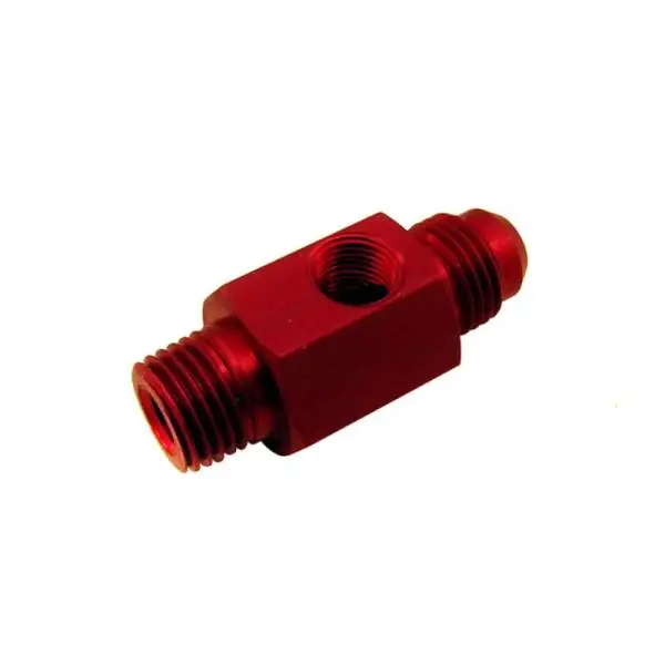 Nitrous Express 1/4 NPT x 6AN w/1/8 NPT Gauge Hole (Fuel Bypass Fitting) image 3