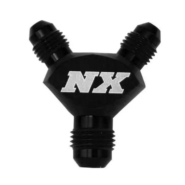 Nitrous Express 3AN x 3AN x 3AN Billet Pure-Flo Y Fitting - Black image 2