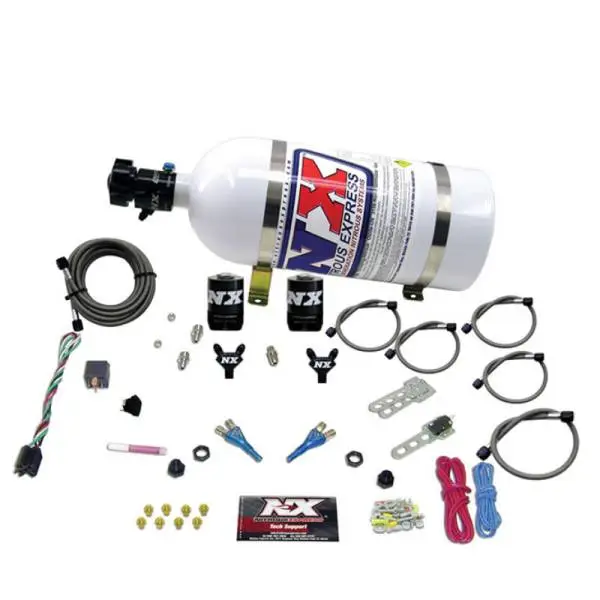 Nitrous Express Ford EFI Dual Nozzle Nitrous Kit (100-300HP) w/10lb Bottle image 3