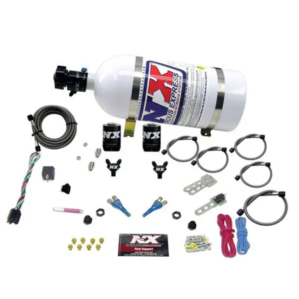 Nitrous Express 92-95 Dodge V8 TBI Dual Nozzle Nitrous Kit (50-125HP) w/10lb Bottle image 3