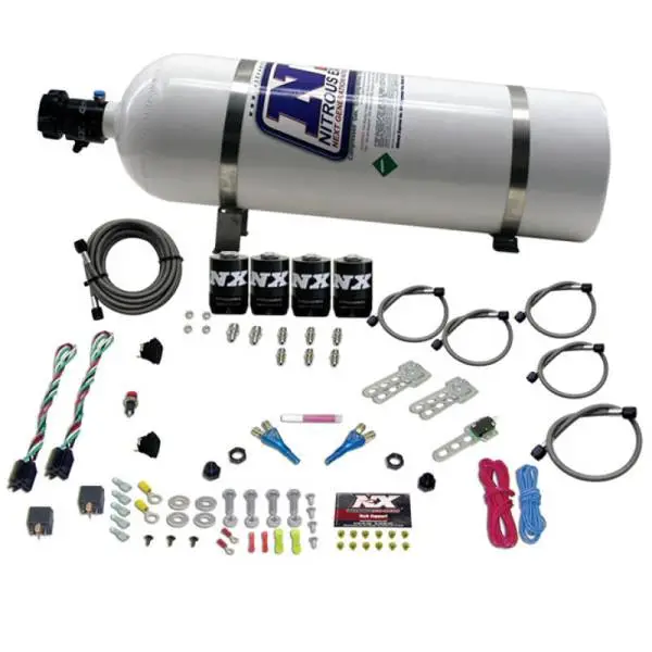 Nitrous Express GM EFI Dual Stage Nitrous Kit (50-150HP x 2) w/15lb Bottle image 2