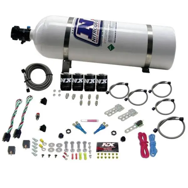 Nitrous Express GM EFI Dual Stage Nitrous Kit (50-150HP x 2) w/15lb Bottle image 3