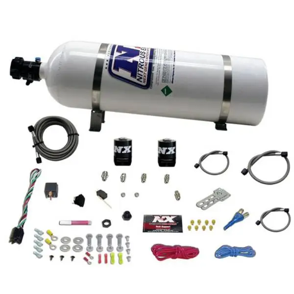 Nitrous Express All Ford EFI Single Nozzle Nitrous Kit (35-150HP) w/15lb Bottle thumbnail 2