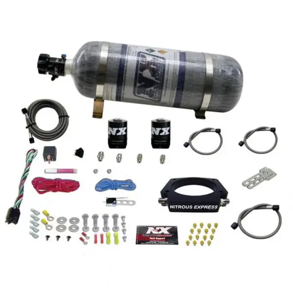 Nitrous Express GM LS 102mm Nitrous Plate Kit (50-400HP) w/12lb Composite Bottle thumbnail 3