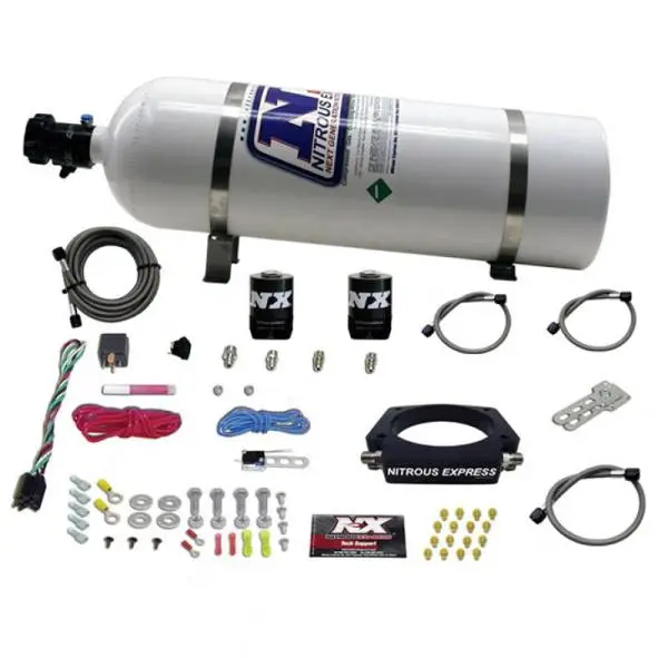 Nitrous Express GM LS 102mm Nitrous Plate Kit (50-400HP) w/15lb Bottle thumbnail 2