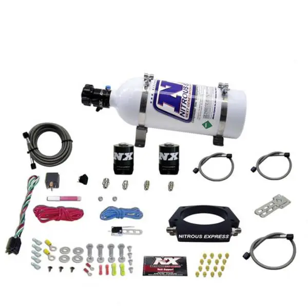 Nitrous Express GM LS 90mm Nitrous Plate Kit (50-400HP) w/5lb Bottle thumbnail 3