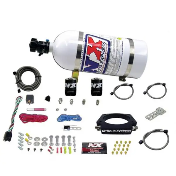 Nitrous Express GM LS 90mm Nitrous Plate Kit (50-400HP) w/10lb Bottle thumbnail 2